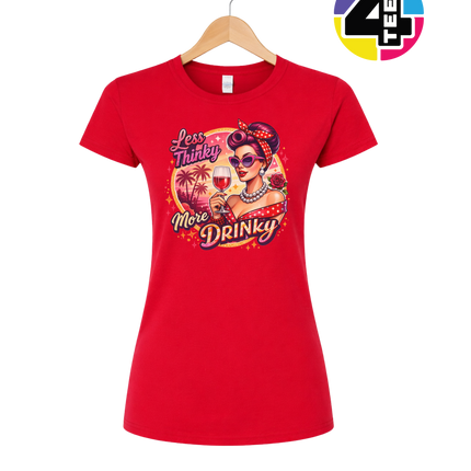Retro Pinup Girl Wine Summer Women's Tee