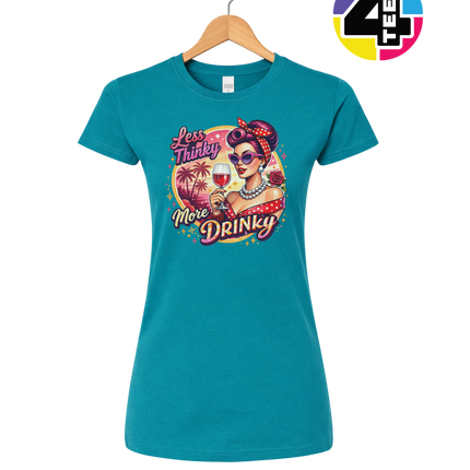 Retro Pinup Girl Wine Summer Women's Tee