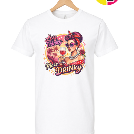 Retro Pinup Girl Wine Summer Tee