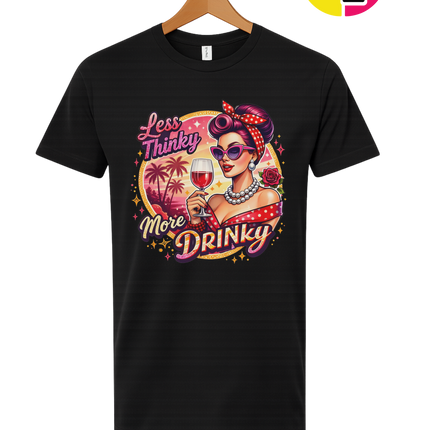 Retro Pinup Girl Wine Summer Tee