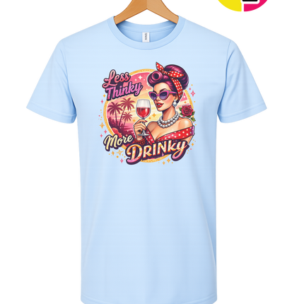Retro Pinup Girl Wine Summer Tee