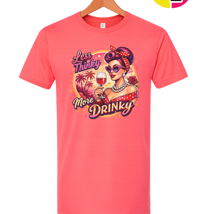 Retro Pinup Girl Wine Summer Tee