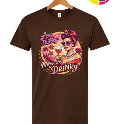 Retro Pinup Girl Wine Summer Tee