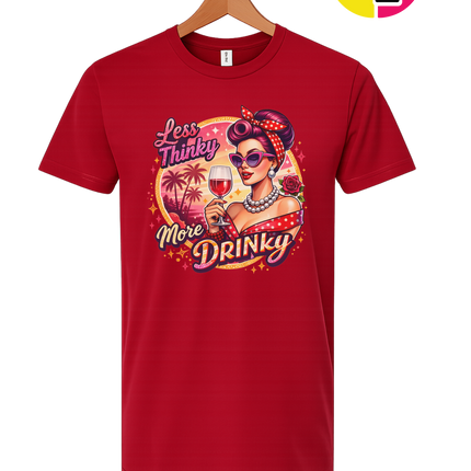 Retro Pinup Girl Wine Summer Tee