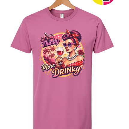 Retro Pinup Girl Wine Summer Tee