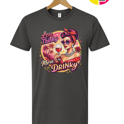 Retro Pinup Girl Wine Summer Tee