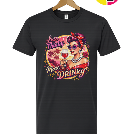 Retro Pinup Girl Wine Summer Tee