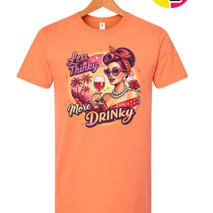 Retro Pinup Girl Wine Summer Tee