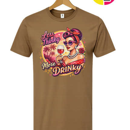 Retro Pinup Girl Wine Summer Tee