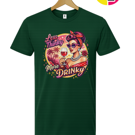 Retro Pinup Girl Wine Summer Tee