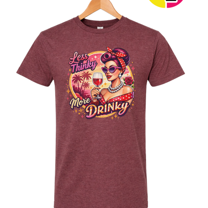 Retro Pinup Girl Wine Summer Tee