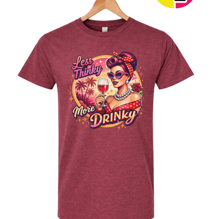 Retro Pinup Girl Wine Summer Tee