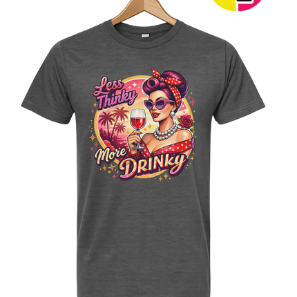 Retro Pinup Girl Wine Summer Tee