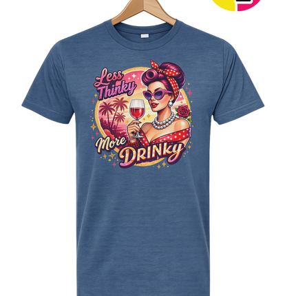 Retro Pinup Girl Wine Summer Tee
