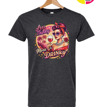 Retro Pinup Girl Wine Summer Tee