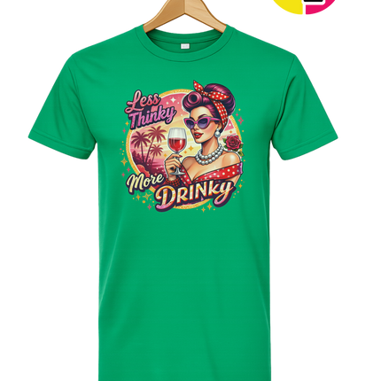 Retro Pinup Girl Wine Summer Tee