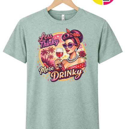 Retro Pinup Girl Wine Summer Tee