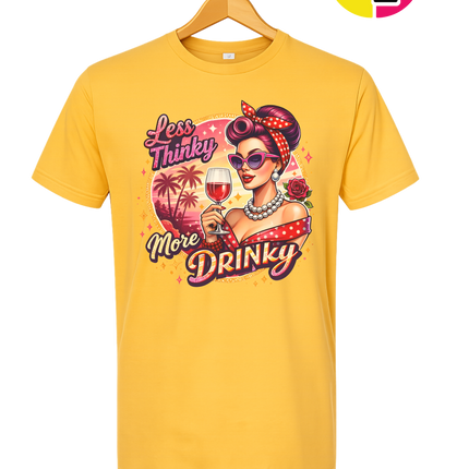 Retro Pinup Girl Wine Summer Tee