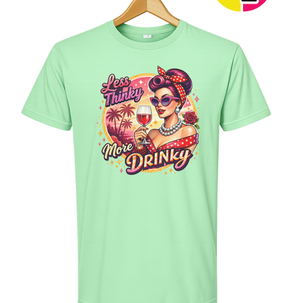 Retro Pinup Girl Wine Summer Tee