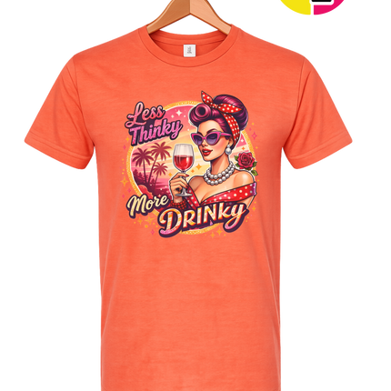 Retro Pinup Girl Wine Summer Tee