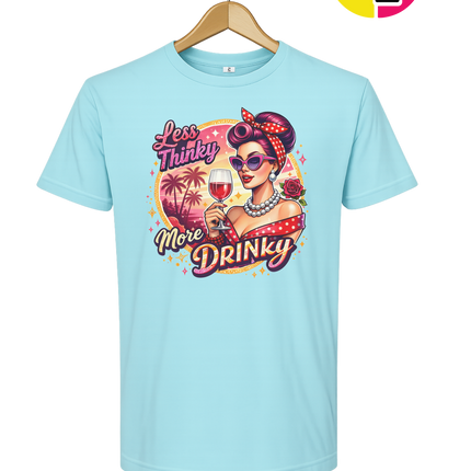 Retro Pinup Girl Wine Summer Tee