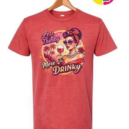 Retro Pinup Girl Wine Summer Tee