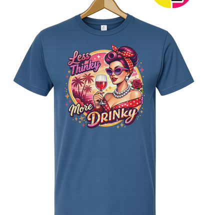 Retro Pinup Girl Wine Summer Tee