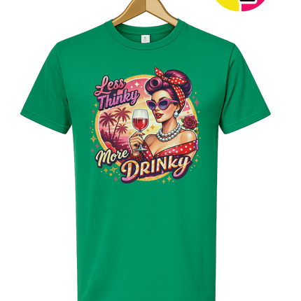 Retro Pinup Girl Wine Summer Tee