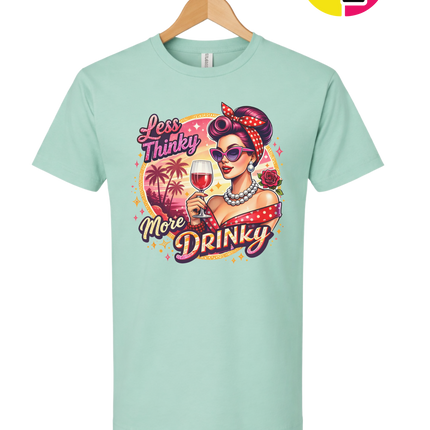 Retro Pinup Girl Wine Summer Tee