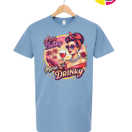 Retro Pinup Girl Wine Summer Tee