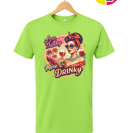 Retro Pinup Girl Wine Summer Tee