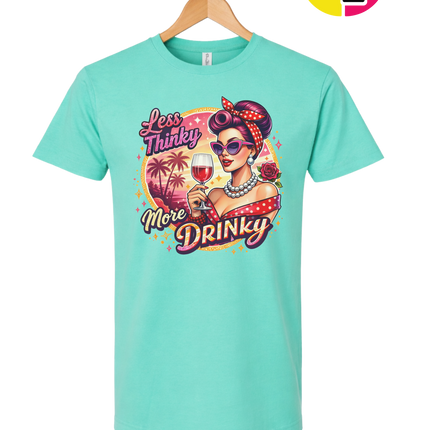 Retro Pinup Girl Wine Summer Tee