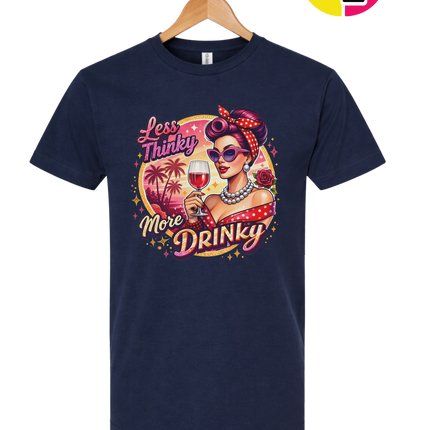 Retro Pinup Girl Wine Summer Tee