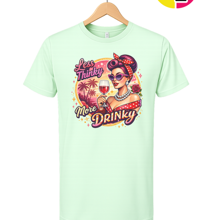 Retro Pinup Girl Wine Summer Tee