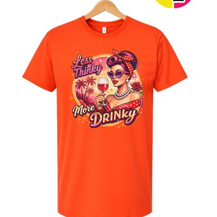 Retro Pinup Girl Wine Summer Tee
