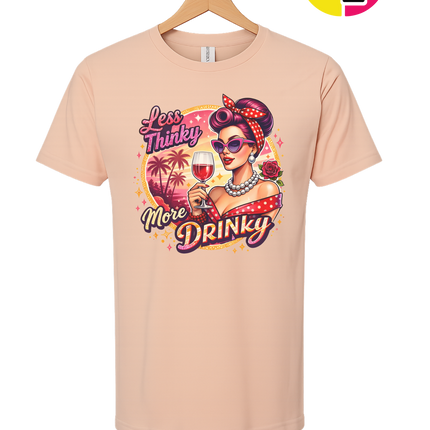 Retro Pinup Girl Wine Summer Tee