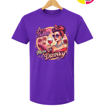 Retro Pinup Girl Wine Summer Tee