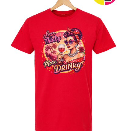 Retro Pinup Girl Wine Summer Tee