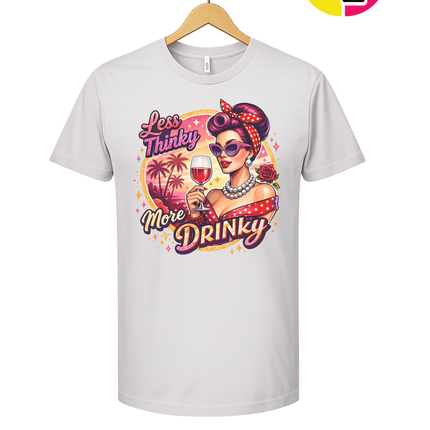 Retro Pinup Girl Wine Summer Tee