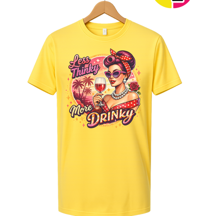 Retro Pinup Girl Wine Summer Tee