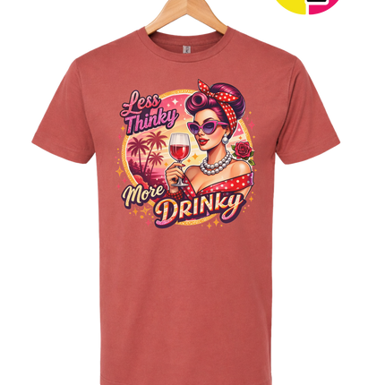 Retro Pinup Girl Wine Summer Tee