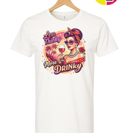 Retro Pinup Girl Wine Summer Tee