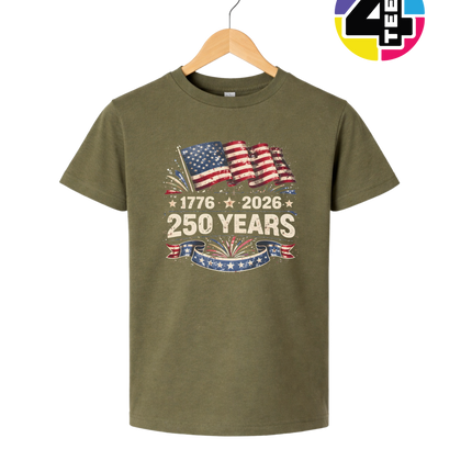 Retro 4th Of July Youth Tee