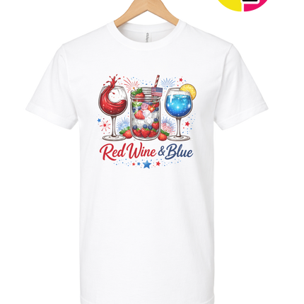 Red, Wine And Blue Tee