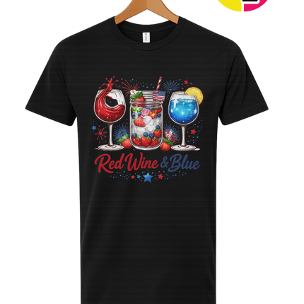 Red, Wine And Blue Tee