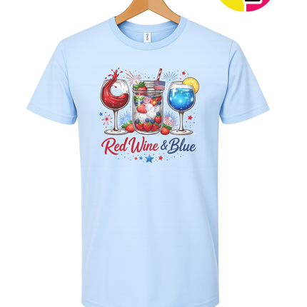 Red, Wine And Blue Tee