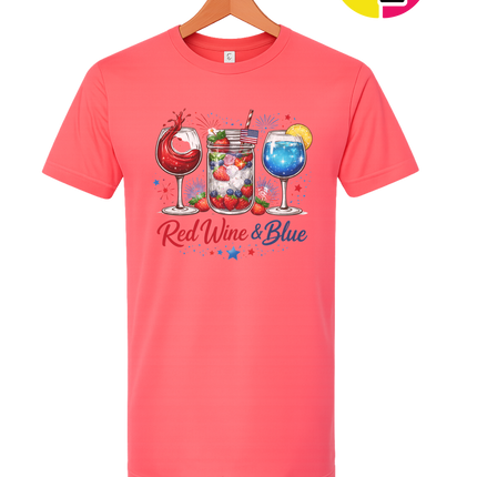 Red, Wine And Blue Tee