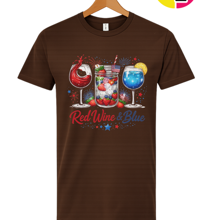 Red, Wine And Blue Tee
