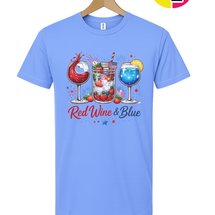 Red, Wine And Blue Tee