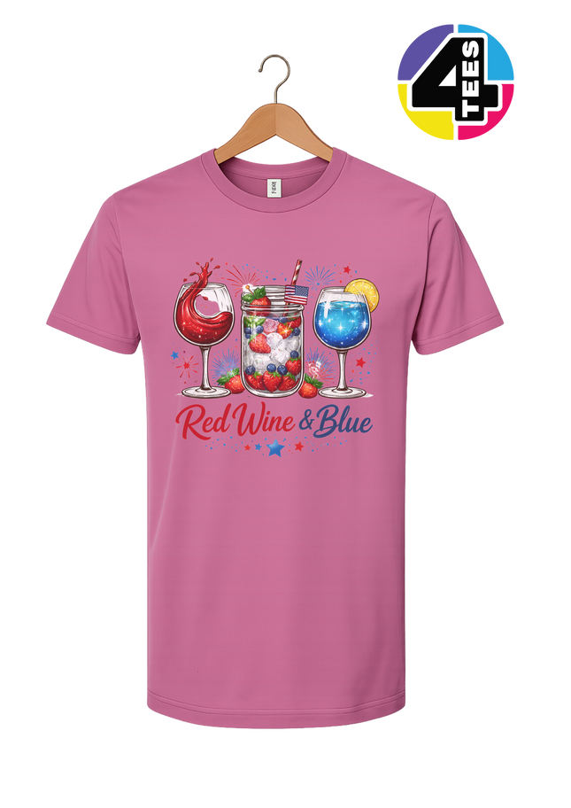 Red, Wine And Blue Tee